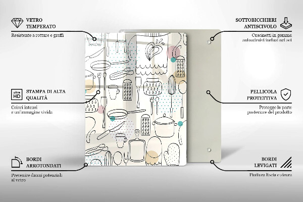 Tagliere in vetro temperato Accessori per la cucina