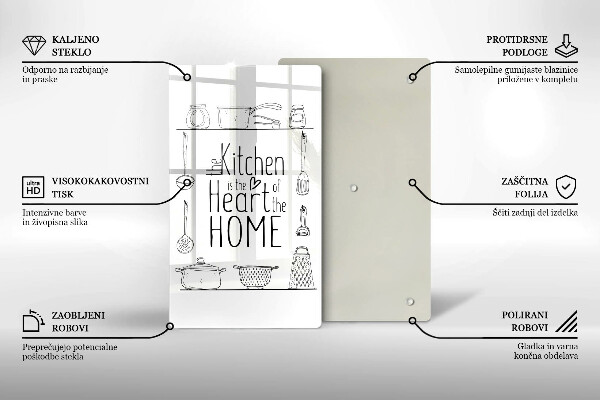 Tagliere in vetro temperato Iscrizione frase