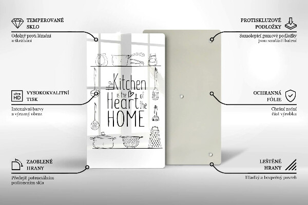 Tagliere in vetro temperato Iscrizione frase