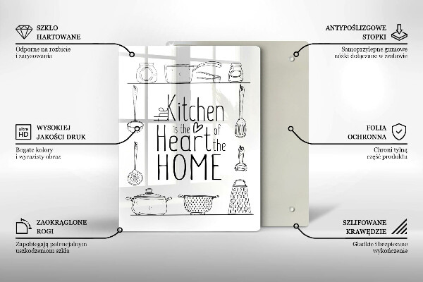 Tagliere in vetro temperato Iscrizione frase