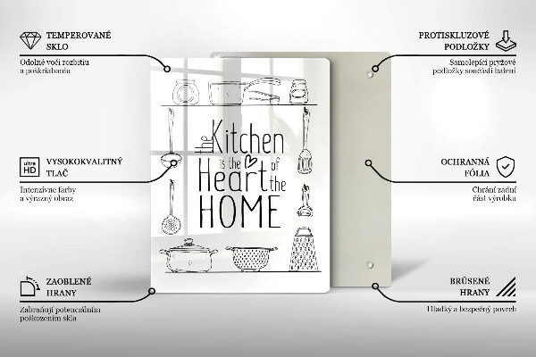 Tagliere in vetro temperato Iscrizione frase