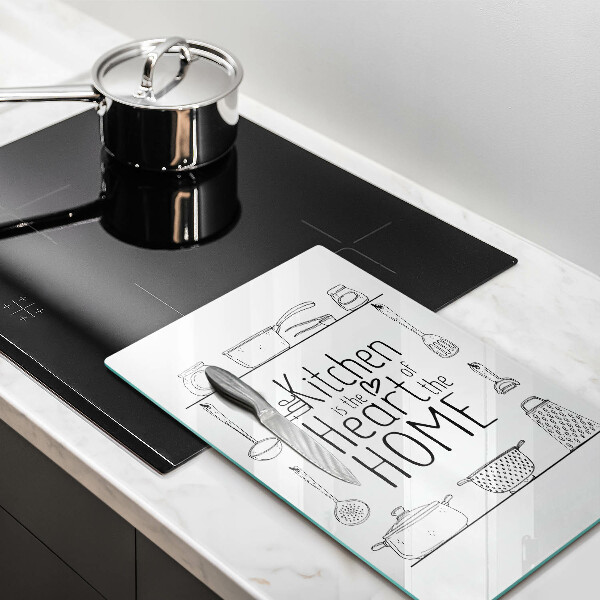 Tagliere in vetro temperato Iscrizione frase