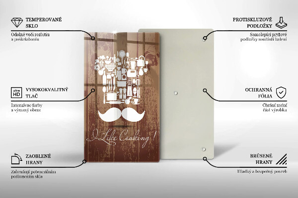 Tagliere in vetro temperato I like cooking