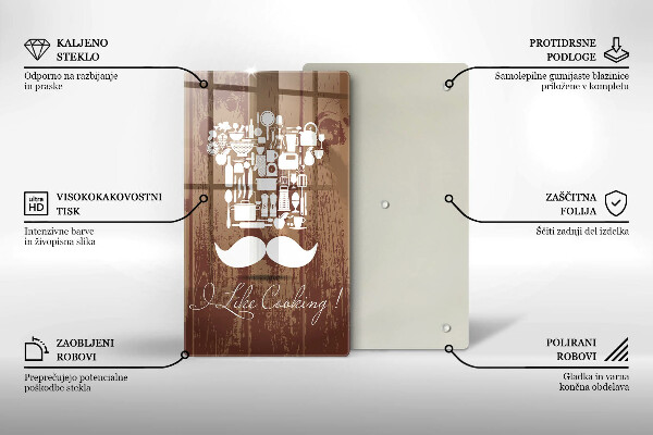 Tagliere in vetro temperato I like cooking