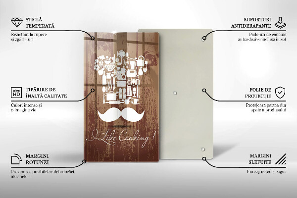 Tagliere in vetro temperato I like cooking