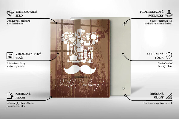 Tagliere in vetro temperato I like cooking