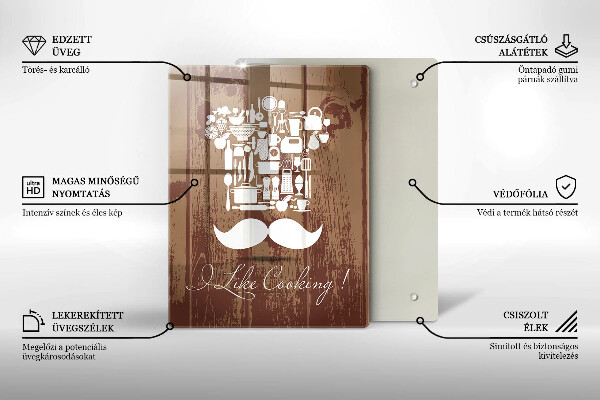 Tagliere in vetro temperato I like cooking