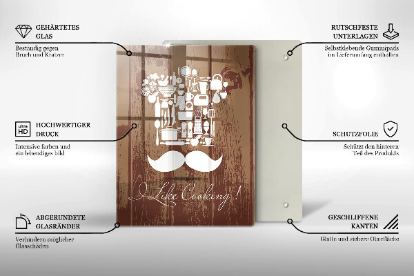 Tagliere in vetro temperato I like cooking