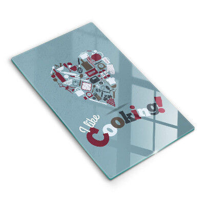 Tagliere in vetro temperato I like cooking