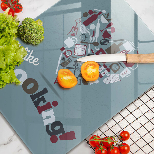 Tagliere in vetro temperato I like cooking