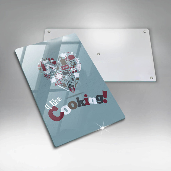 Tagliere in vetro temperato I like cooking