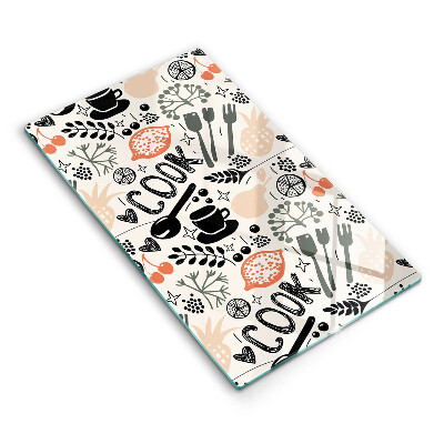 Tagliere in vetro temperato Motivo della cucina dei cartoni animati