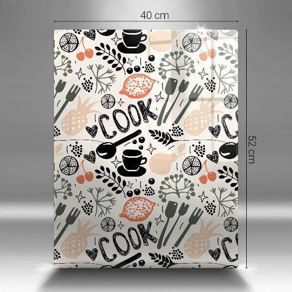 Tagliere in vetro temperato Motivo della cucina dei cartoni animati