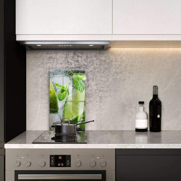 Tagliere in vetro temperato Acqua con lime e ghiaccio