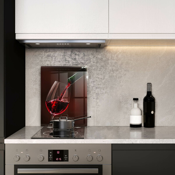 Tagliere in vetro temperato Un bicchiere di vino