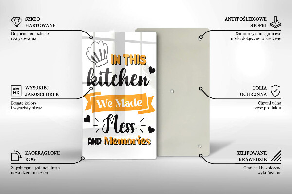 Tagliere in vetro temperato In this kitchen we made mess and memories