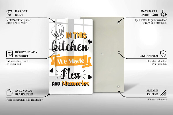 Tagliere in vetro temperato In this kitchen we made mess and memories