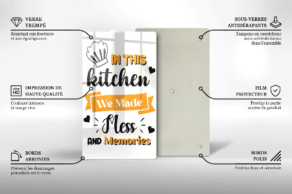 Tagliere in vetro temperato In this kitchen we made mess and memories