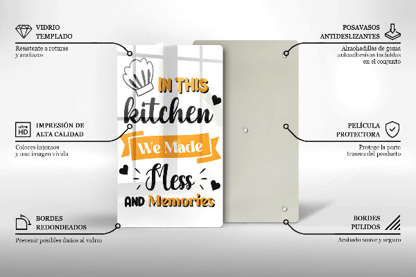 Tagliere in vetro temperato In this kitchen we made mess and memories