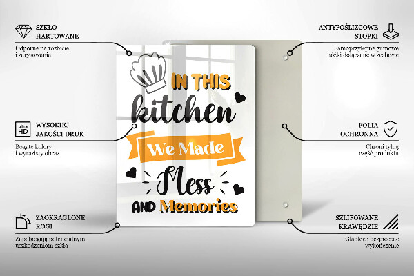 Tagliere in vetro temperato In this kitchen we made mess and memories