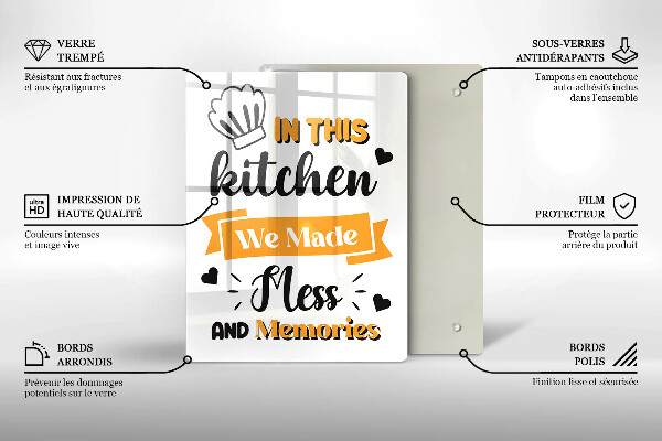 Tagliere in vetro temperato In this kitchen we made mess and memories