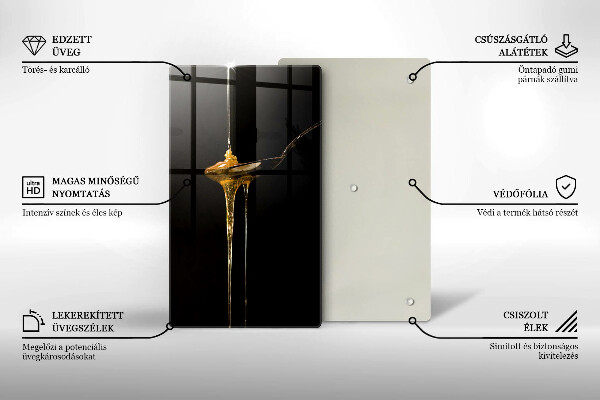 Tagliere in vetro temperato Un cucchiaino di miele