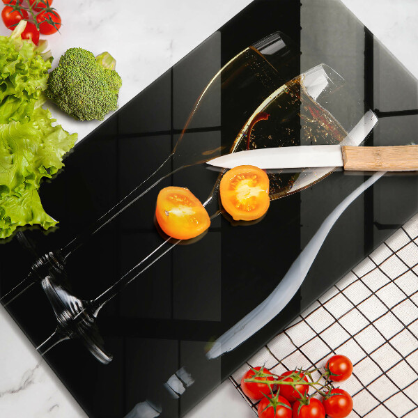 Tagliere in vetro temperato Bicchieri di champagne