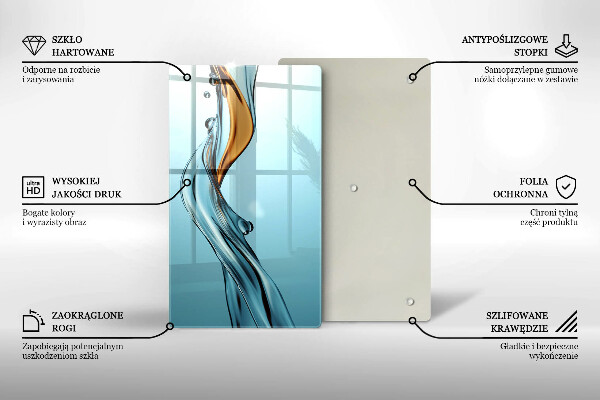 Tagliere in vetro temperato Getto d'acqua