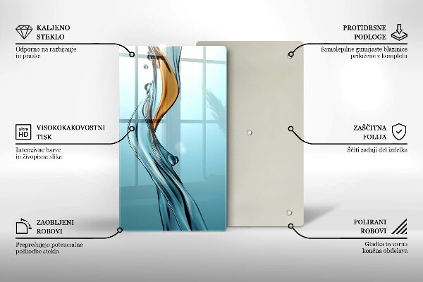 Tagliere in vetro temperato Getto d'acqua