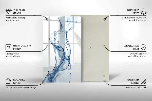 Tagliere in vetro temperato Acqua pulita