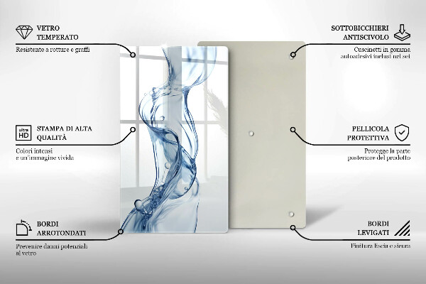 Tagliere in vetro temperato Acqua pulita