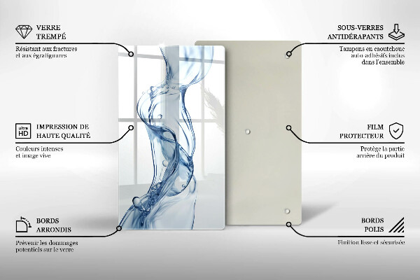 Tagliere in vetro temperato Acqua pulita