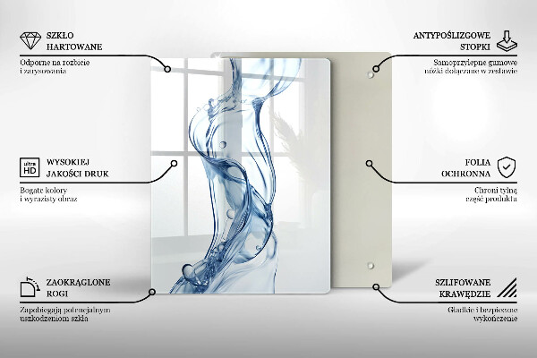 Tagliere in vetro temperato Acqua pulita