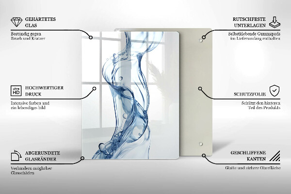 Tagliere in vetro temperato Acqua pulita