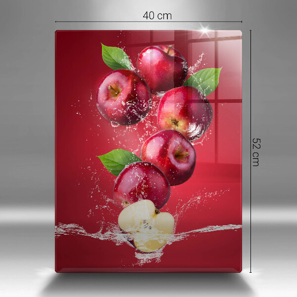 Tagliere in vetro temperato Mele sugose in acqua