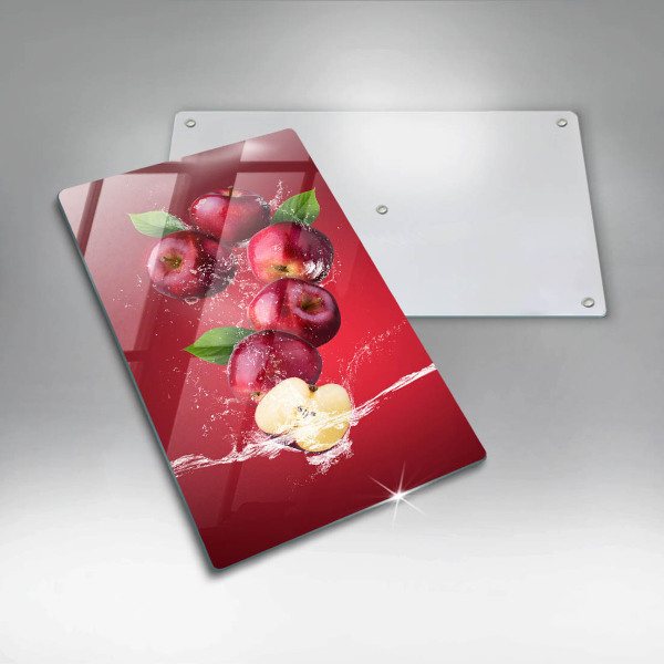 Tagliere in vetro temperato Mele sugose in acqua