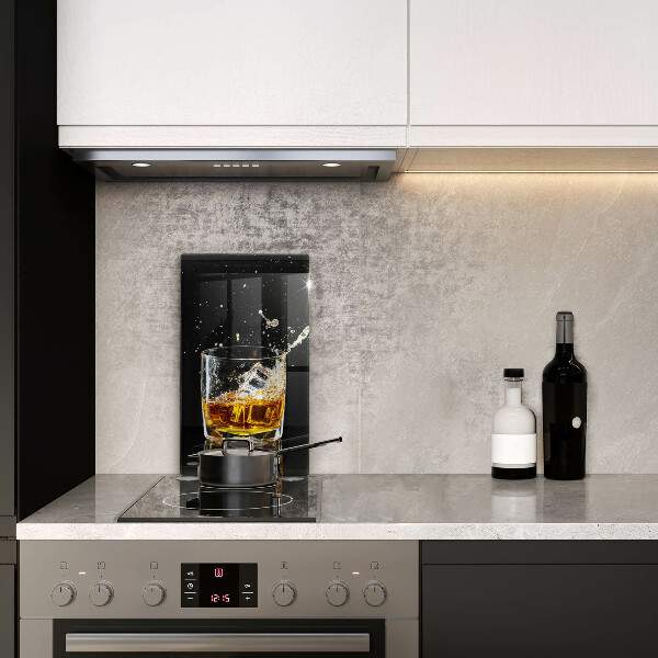 Tagliere in vetro temperato Un bicchiere di whisky