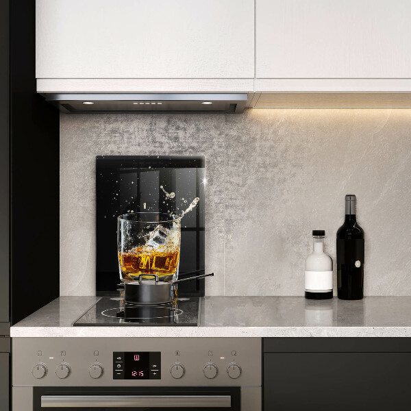 Tagliere in vetro temperato Un bicchiere di whisky