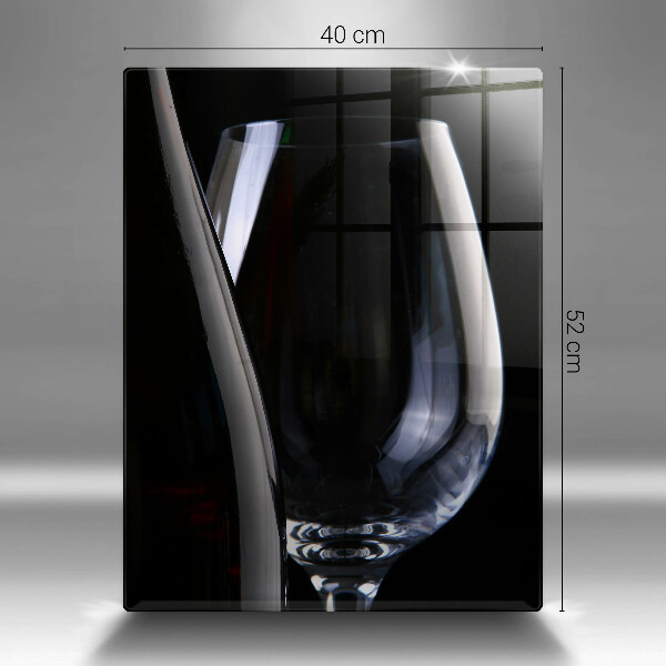 Tagliere in vetro temperato Bicchiere e bottiglia