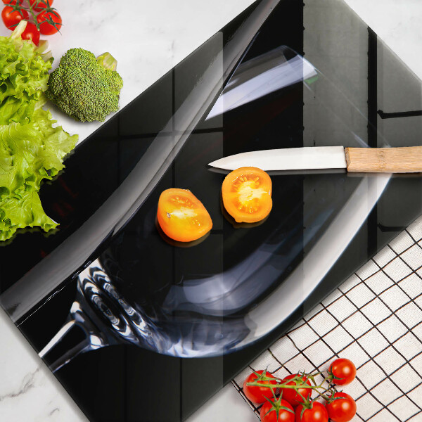 Tagliere in vetro temperato Bicchiere e bottiglia