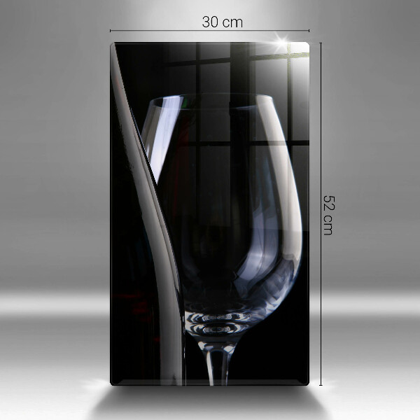 Tagliere in vetro temperato Bicchiere e bottiglia