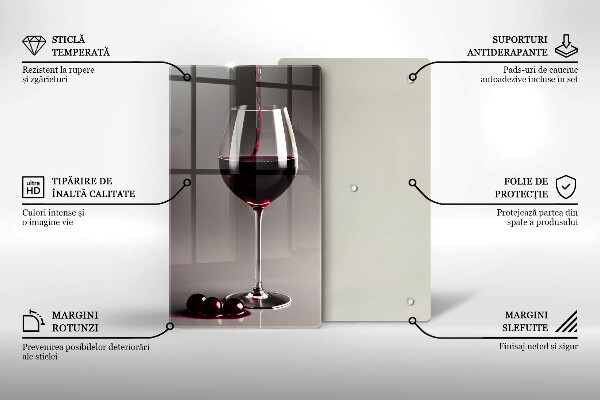 Tagliere in vetro Vetro e uva