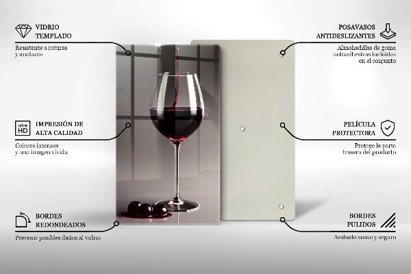 Tagliere in vetro Vetro e uva