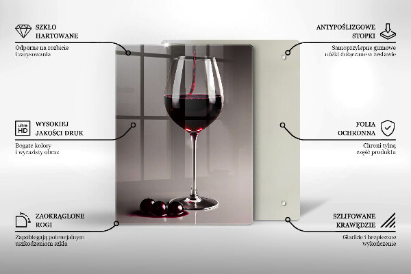 Tagliere in vetro Vetro e uva