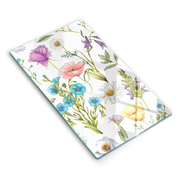 Tagliere in vetro Illustrazione dei fiori