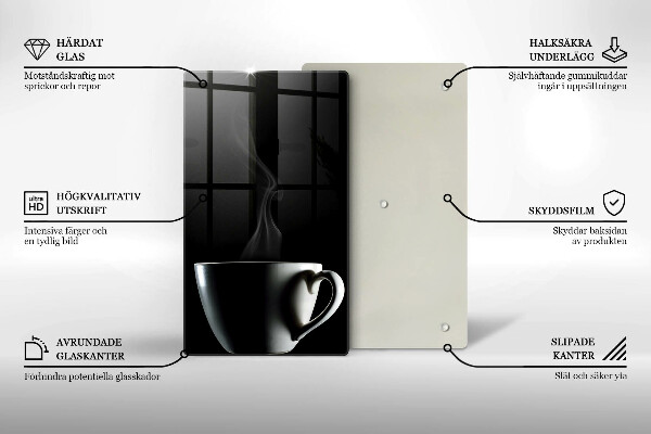 Tagliere in vetro Una tazza di tè