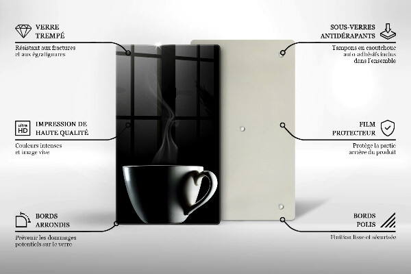 Tagliere in vetro Una tazza di tè