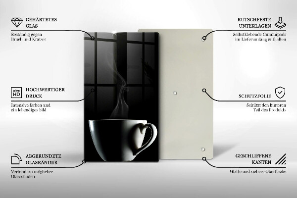 Tagliere in vetro Una tazza di tè