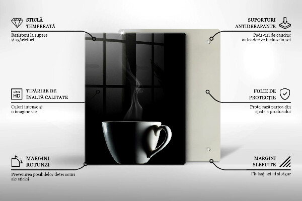 Tagliere in vetro Una tazza di tè