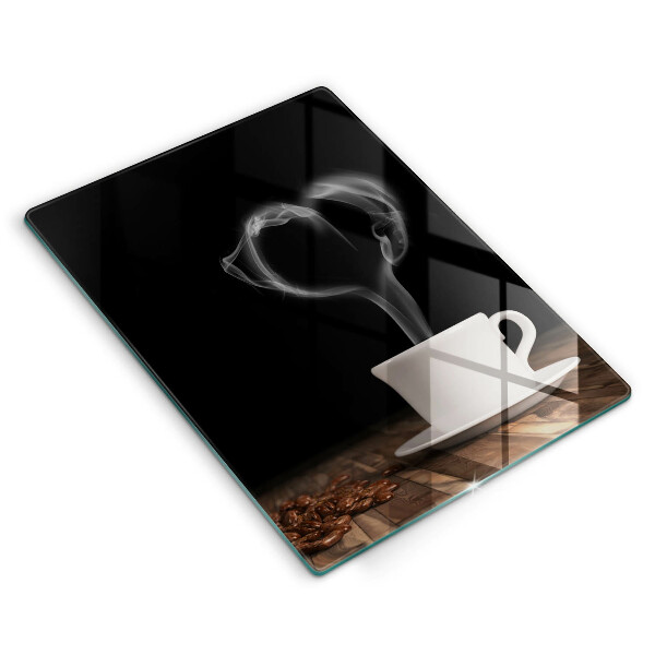 Tagliere in vetro Cuore della tazza di caffè